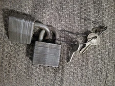 Vintage Padlock Co Lock and Key Set Brass