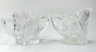 EAPG Glass Cream & Sugar Set