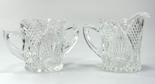 EAPG Glass Cream  Sugar Set