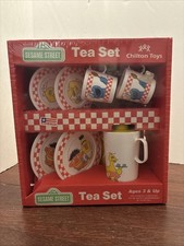 Vintage NEW SEALED Chilton Globe Sesame Street Dishes Tea Set 14 Pc Set 1991