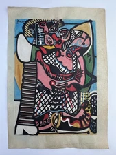 Pablo Picasso COA Art Painting Original Drawing Vintage Paper Signed