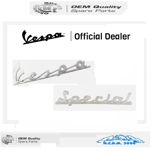 Placa Escrita Delante Y Detrás PIAGGIO "VESPA SPECIAL" 50 - Imagen 5 de 7