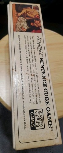 Juego de palabras Scrabble vintage Make A Sentence 1971 completo Sentence Cube caja de juego - Imagen 5 de 6