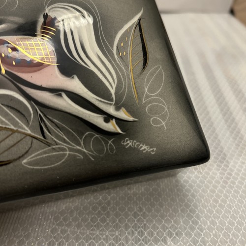 Scatola portagioie vintage firmata Sascha Brastoff cavallo splendida ceramica artistica - Foto 5 di 9