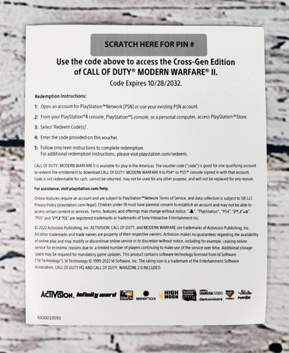 Call Of Duty Modern Warfare 2 - Full Video GAME CODE PS4 / PS5 2022 Activision - Picture 2 of 2
