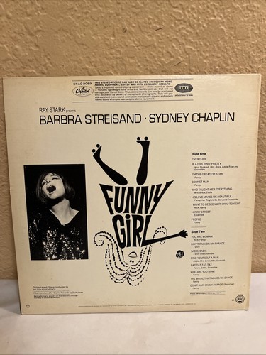 BARBRA STREISAND FUNNY GIRL BROADWAY VINTAGE ALBUM VINYL RECORD STEREO -NICE! - Picture 3 of 6