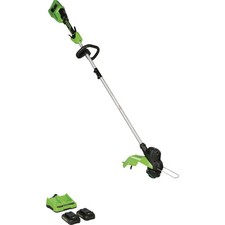 Greenworks 24V (2 x 24V) 15 In. Brushless String Trimmer with (2) 2.0 Ah