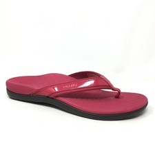 NEW Vionic Tide II Flip Flops Shoes Womens Size 9 Pink Leather Orthotic Comfort