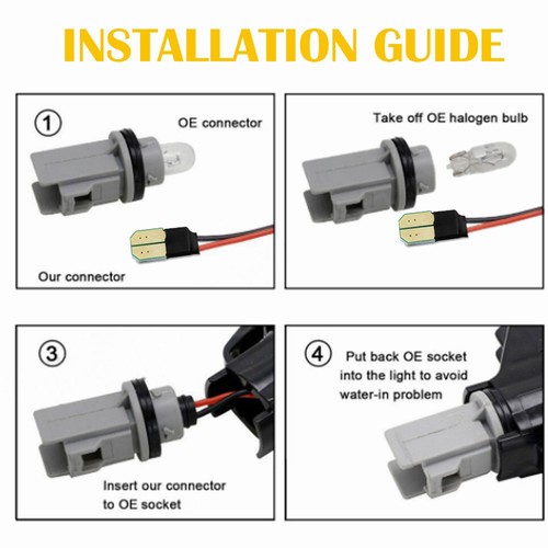 Marcador delantero ahumado ámbar blanco luces LED lámparas para Chrysler 300 2005-2014 - Imagen 10 de 23