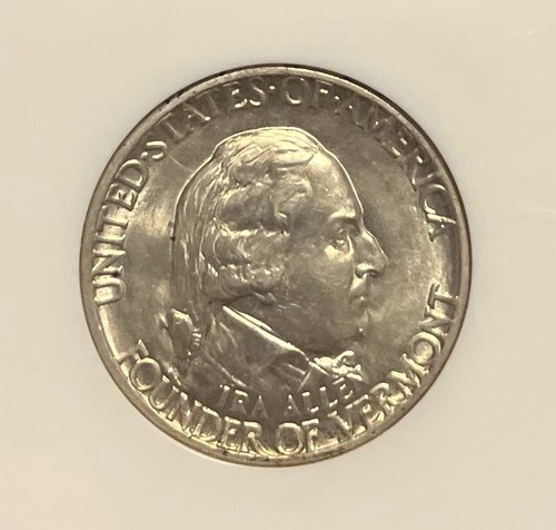1927 NGC MS62 Vermont Commemorative Half Dollar - Picture 3 of 4