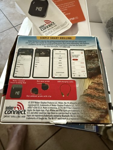 NEW GENUINE OPEN PACKAGE Weber Connect Smart Grilling Hub  3201 HAS BOX WEAR SEE - Picture 2 of 8