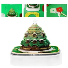 Time Piece Calendar 2026 Desk Calendar, 3D Tree Shape Notes Pad With Light