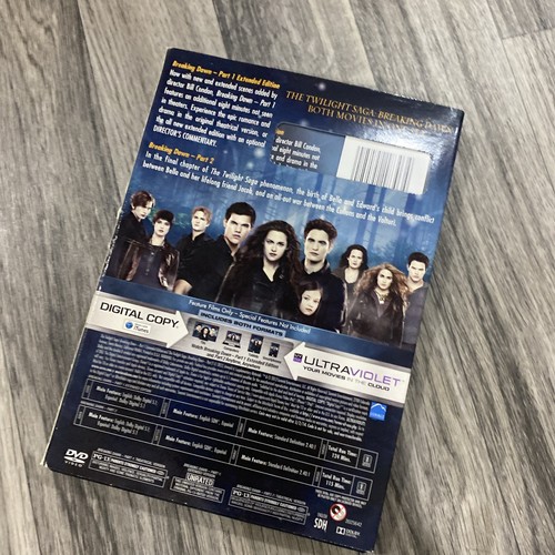 The Twilight Saga: Breaking Dawn Part 1 & 2 Two-movie Set Extended Edition DVDs - Picture 2 of 2