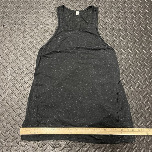 Lululemon Black With Speckle Open Back Tank Top Size 6 - Picture 6 of 8