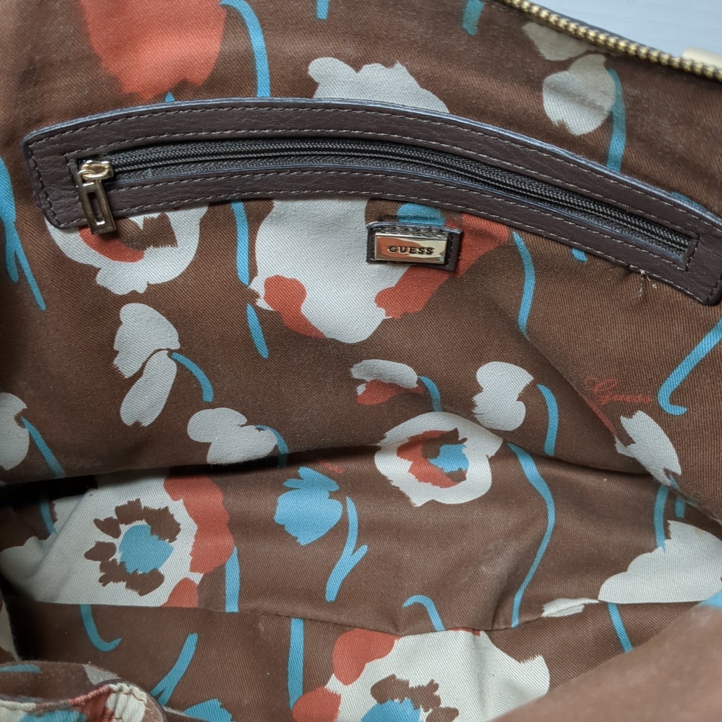 Guess Dizzy Brown Woven Handbag With Braided Hand… - image 15