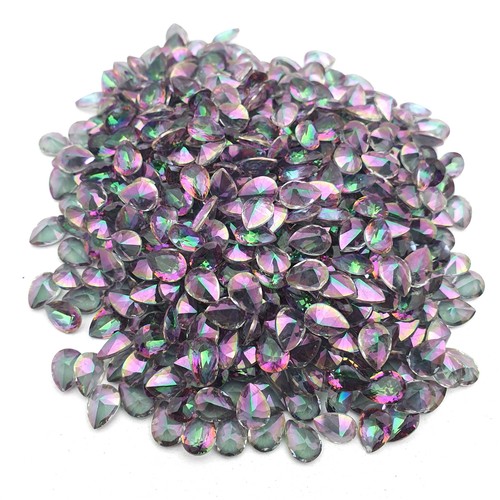 Mystic Quartz Pear Cut Stone Loose Gemstone For Jewelry 126 Pcs 6-8 MM 109 CT - Picture 4 of 4
