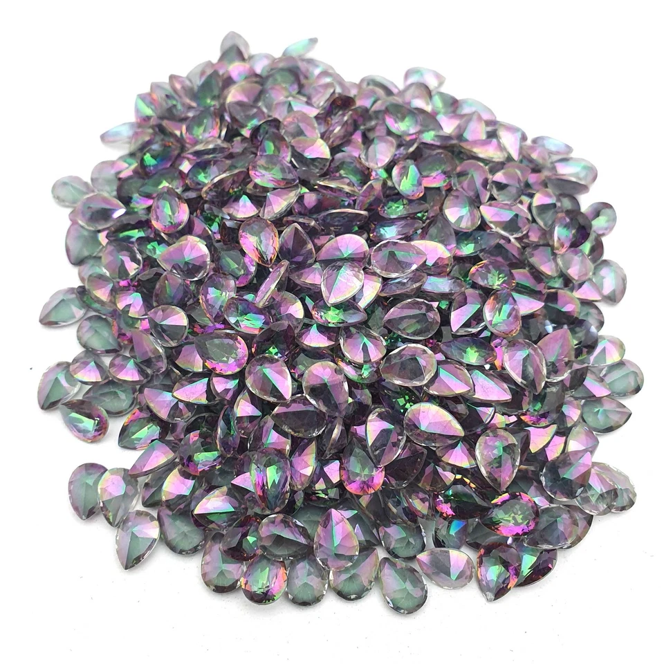 Mystic Quartz Pear Cut Stone Loose Gemstone For Jewelry 126 Pcs 6-8 MM 109 CT - Image 4 of 4