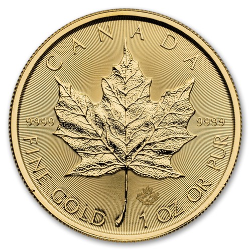 2025 1 oz Canadian Gold Maple Leaf Coin BU - Picture 1 of 3