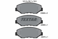 Textar Bremsbelagsatz Vorne Akebono-System für Honda Accord VII Limo ab 01->