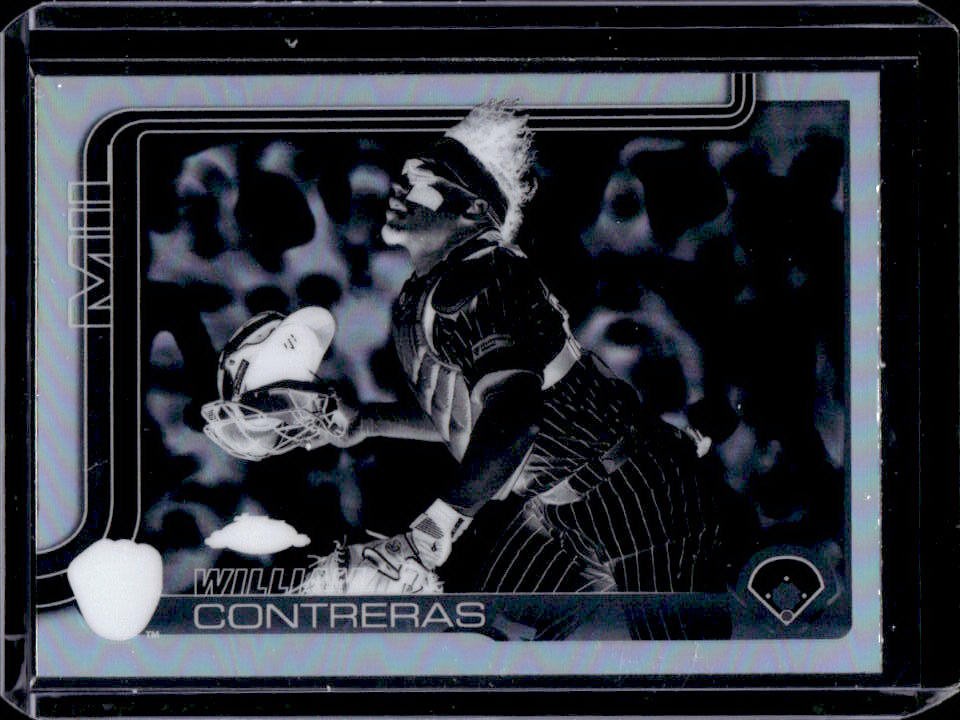 2025 Topps Chrome William Contreras Negative Refractor #25 Brewers