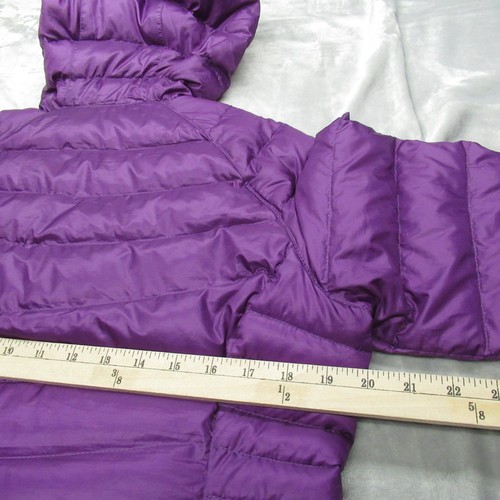 Chaqueta de plumón Eddie Bauer para mujer mediana púrpura con capucha ligera acolchada acolchada - Imagen 12 de 13