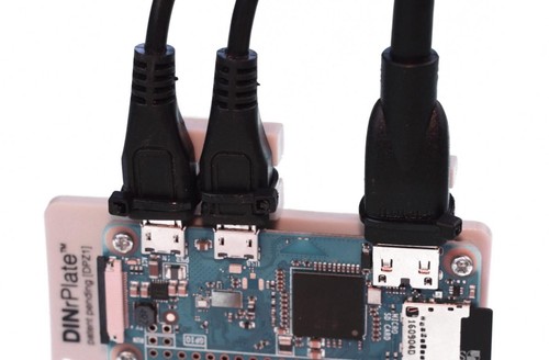 DINrPlate DPZ1 - Hutschienenhalter für Raspberry Pi Zero grau Hutschienengehäuse - Afbeelding 3 van 4