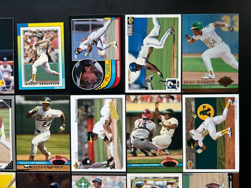 Rickey Henderson (32 Card Lot) w/ Inserts A’s, Yankees, Angels HOF EX-NrMint - Picture 3 of 5