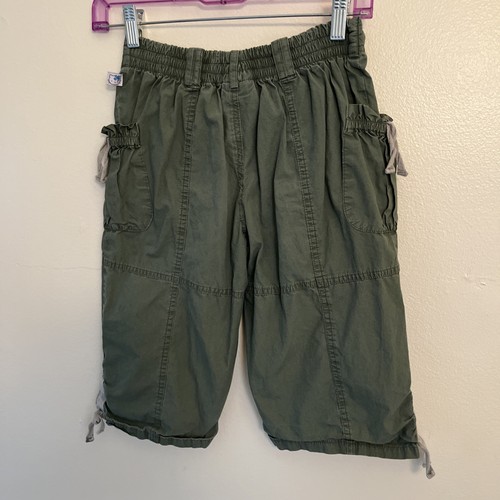 Hello Kitty Girl’s Vintage Y2K Embroidered Wide Leg Canvas Cargo Capri- 12-14 Y - Picture 8 of 9