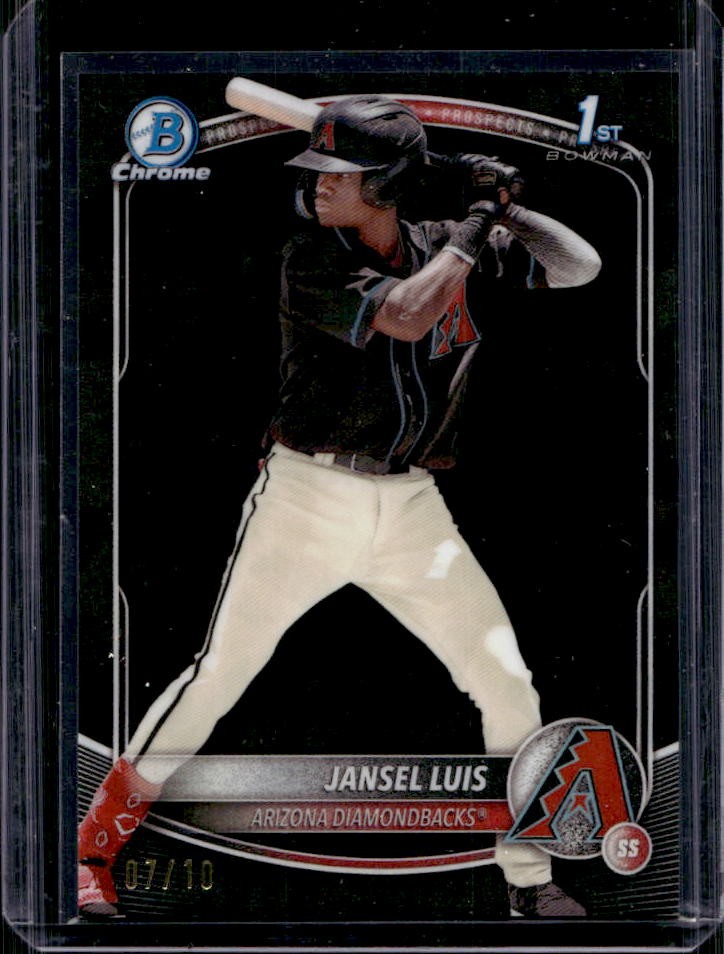 2025 Bowman Jansel Luis Chrome Black Refractor 1st #7/10 Diamondbacks