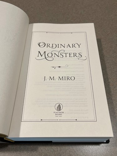 Ordinary Monsters (The Talents 1) J M Miro (First Edition, 1st Printing HC) NEW! - Picture 13 of 15