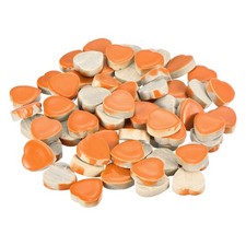 200g Ceramic Mosaic Tiles for Crafts Bulk, Heart Orange Ceramic Tiles