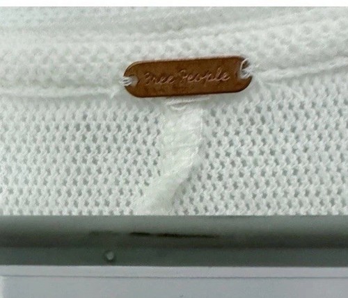 Free People Women's Size XS White Palm Tree Dreams Tunic Top Slouchy Oversized - Picture 4 of 8