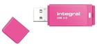 Neon USB 3.0 Flash Drive, 64GB Pink - INFD64GBNEONPK3.0