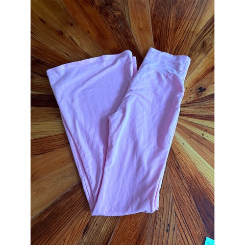 Edikted Pink Flare Leggings XS High Waist Soft Lounge Pants - Picture 2 of 6