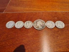 [Lot of 6 Coins] Five Dimes & One Quarter 90% Silver