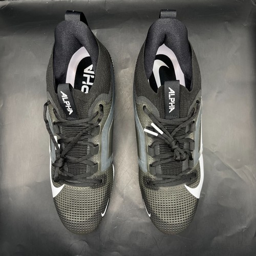 Size 12-Nike Alpha Menace 4 Elite TB Black/White Football Cleats (FZ7701-001) - Picture 4 of 7