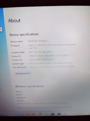 Compaq Cq58 AMD 4 GB Ram 120 GB Ssd Run To Windows Not Tested - Picture 4 of 10
