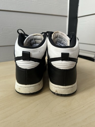 Size 8 - Nike Dunk High Black White Pandas Worn - Picture 6 of 8