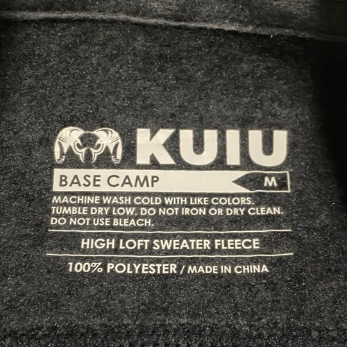 KUIU Mens Base Camp High Loft Sweater Fleece Full Zip Vest Gray Embroided M - Picture 3 of 11