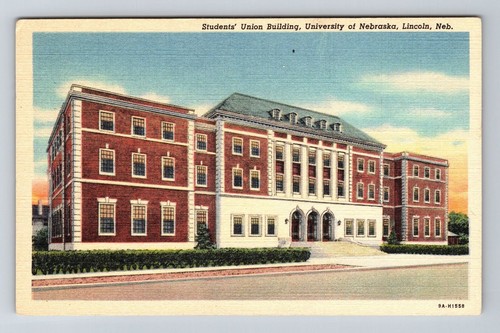 Lincoln NE-Nebraska, University Of Nebraska, Union Building Vintage Postcard - Picture 1 of 2