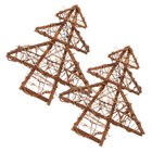  2 Rattankränze: Weihnachtsbaum-Hängegirlande für die Haustür – unvollendeter