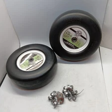 13X5.00-6 Flat-Free Lawn Mower Tire & Wheel Set of 2, Zero-Turn Mower Front Tire