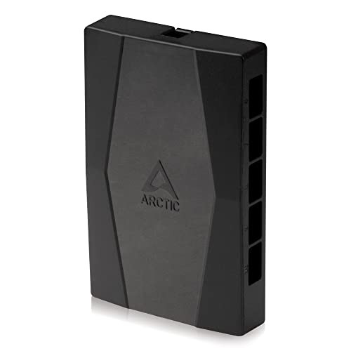 ARCTIC Case Fan Hub - 10-fold PWM Fan Distributor with SATA Power - Black 