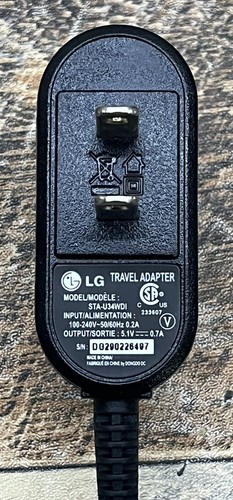 Genuine LG Travel Adapter Charger STA-U34WRI 5.1V 0.7A Micro-USB OEM - Picture 3 of 5