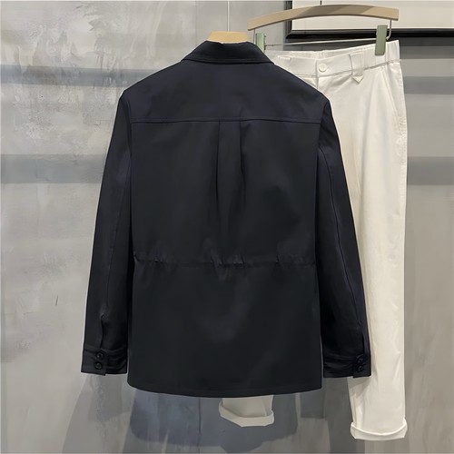 Mens 100% Linen Safari Jacket Pockets Slim Fit Hunting Coat Casual Tops British - Picture 2 of 10