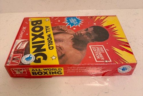 1991 ALL WORLD BOXING Cards Premier Edition FACTORY SEALED Box 36 Packs NEW- ALI - Picture 3 of 3