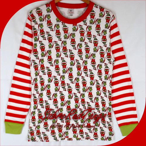 NEU MIT ETIKETT HANNA ANDERSSON BIO LANGER JOHNS PYJAMA DR SEUSS GRINCH MIX IT UP XL - Bild 2 von 7