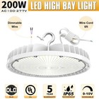200W LED High Bay Shop Lights,Dimmable Warehouse Garage Barn Lamp 28000LM 5000K