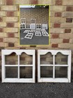 Pair of Reclaimed Old Edwardian Wooden Windows 530 x 530mm 530x 530mm