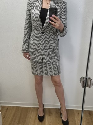 Gr. 36, S Vintage ESCADA Margaretha Ley Kostüm, Rock & Blazer, Perfekter Zustand